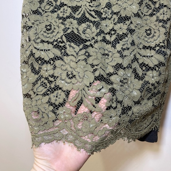 English Laundry Women’s Olive Green Lace pencil Skirt in Size S - Picture 2 of 8